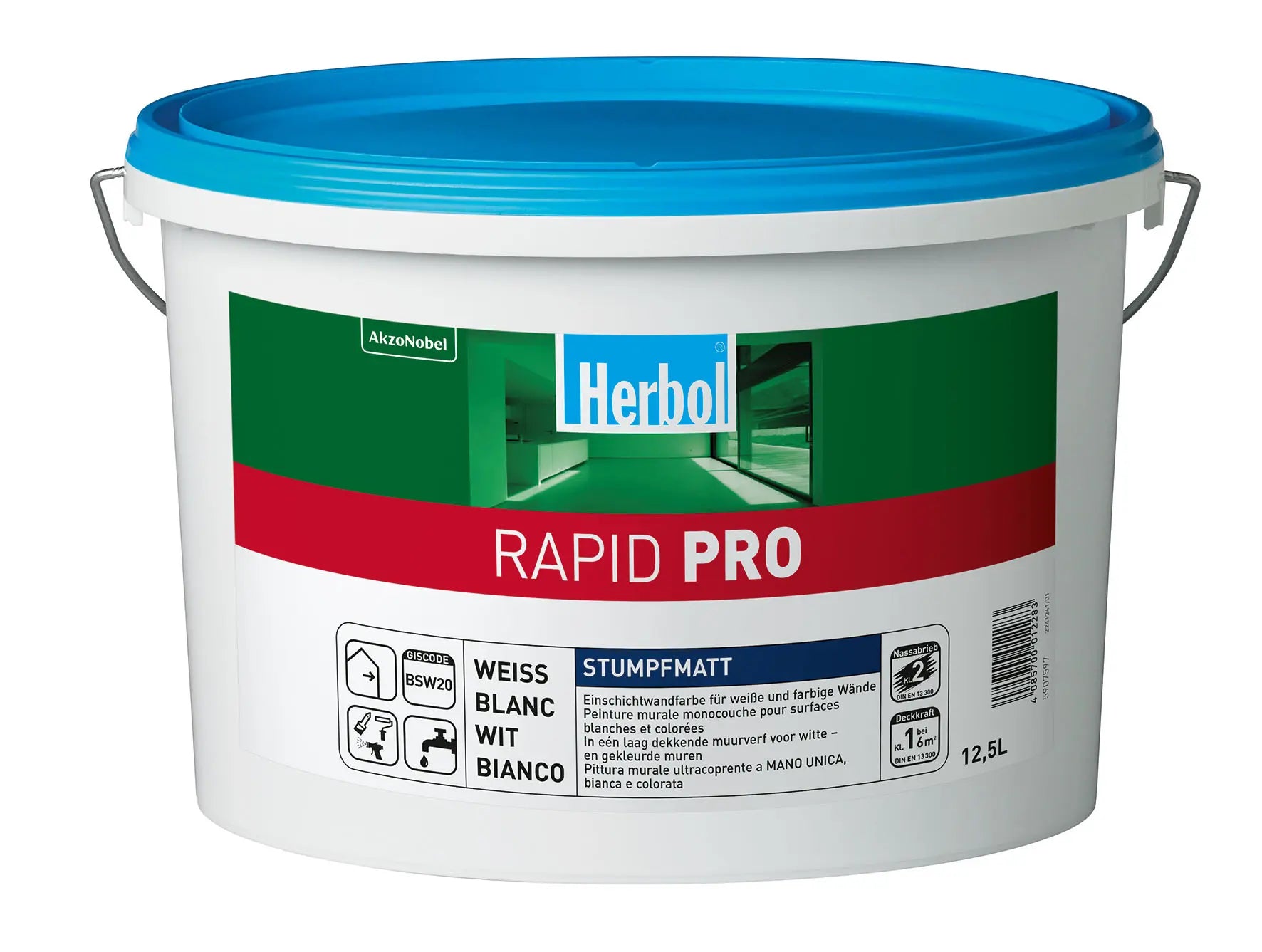 Herbol Rapid PRO stumpfmatte Innenfarbe weiß - 12,5l