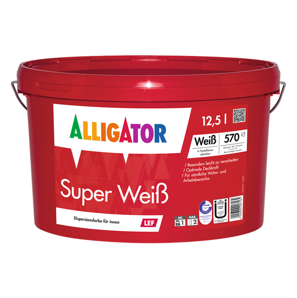 Alligator Super Weiß LEF Wandfarbe 12,50L